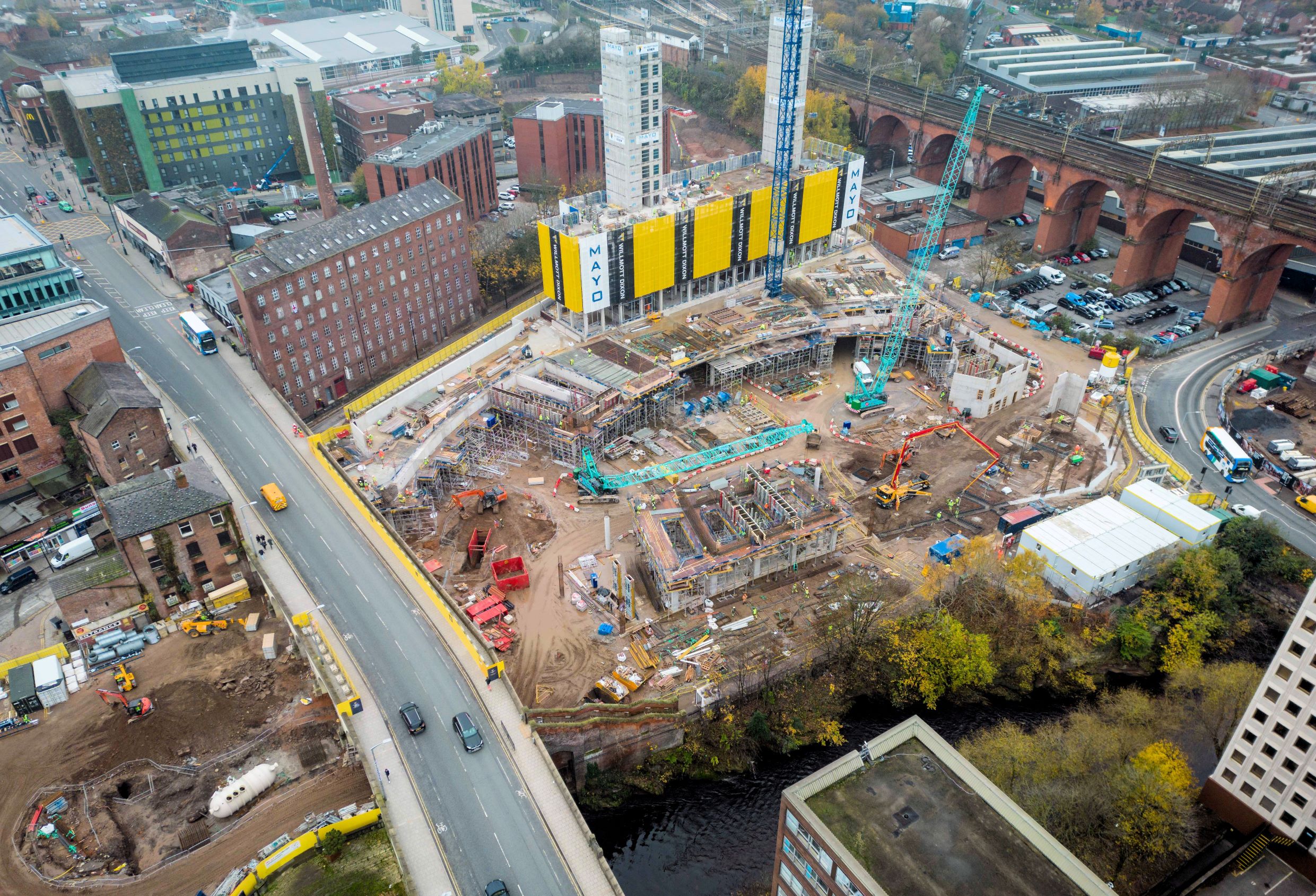 Construction site at Stockport Interchange.